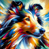 Collie Dog Acrylic Print | Farblich | Lebhaft Puzzle