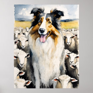 Collie - Dog Art Print Poster