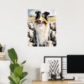 Collie - Dog Art Print Poster (Heimbüro)