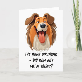 Collie Dog Birthday Card Dankeskarte