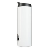 Collie Dog Breed Bohemisch Floral Silhouette Thermosbecher (Nach rechts gedreht)