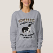 Collie dog Christmas Dog Hugging Sweatshirt (Vorderseite)