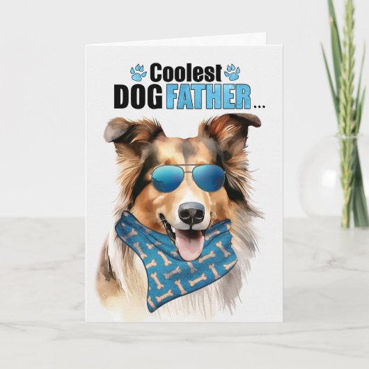 Collie Dog Cooler Vater Vatertag Feiertagskarte (Vorderseite)