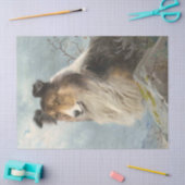 Collie Dog Decoupage Decoupaging Seidenpapier (Basteln)
