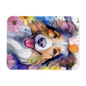 Collie Dog Foto Magnet (Horizontal)