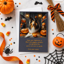 Collie Dog Halloween für Kinder