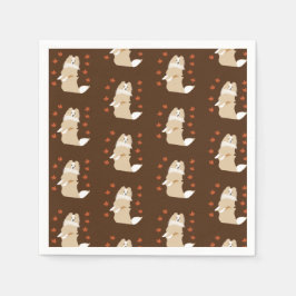 Collie Dog, Herbstleaves Serviette