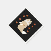 Collie Dog, Herbstleaves Serviette (Ecke)