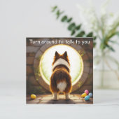 Collie dog - mit Familienname Feiertagskarte (Stehend Vorderseite)