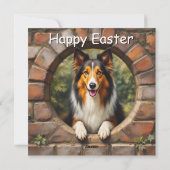 Collie dog - Osterfest Feiertagskarte (Rückseite)