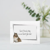 Collie Dog Pet Beileid Loss Postkarte (Stehend Vorderseite)