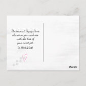 Collie Dog Pet Beileid Loss Postkarte (Rückseite)