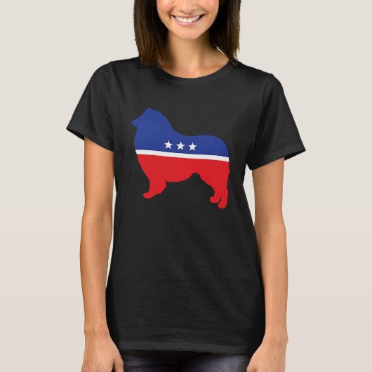 Collie Dog Political Symbol Election Mascot T-Shirt (Vorderseite)