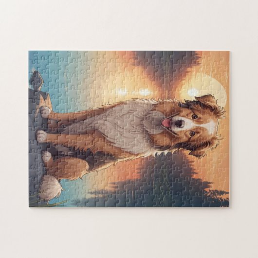 Collie dog puzzle (Horizontal)