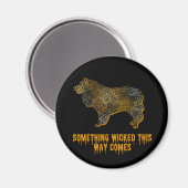 Collie Dog Silhouette Fun Halloween Magnet (Vorderseite/Rückseite)