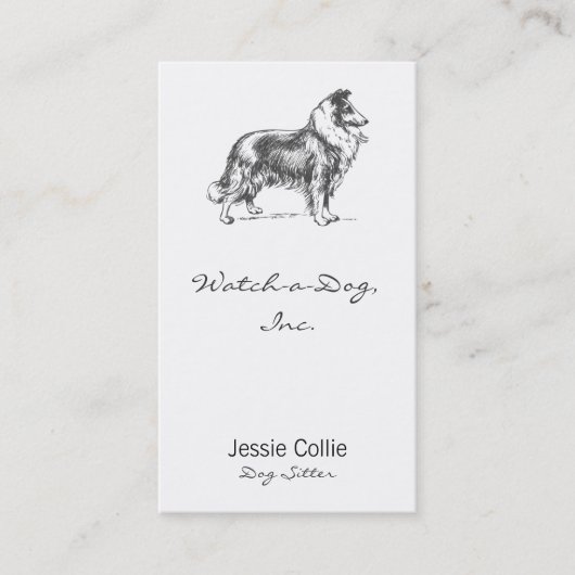 Collie Dog Terminkarte (Vorderseite)