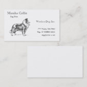 Collie Dog Visitenkarte (Vorne/Hinten)