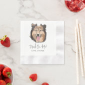 Collie Drink on Me Hund Custom Cocktail Napkin Serviette (Beispiel)