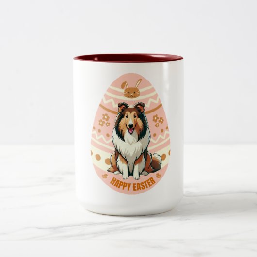 Collie Egg Zweifarbige Tasse (Mittel)