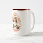 Collie-Ei Zweifarbige Tasse (VorderseiteRechts)
