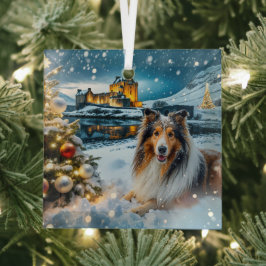 Collie-Feiertag Ornament Aus Glas