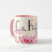 Collie Flower Girl Tasse (Vorderseite Links)