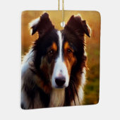Collie Front View Keramikornament (Rechts)