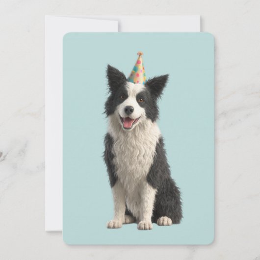 Collie Geburtstagsfeier Einladung (Vorderseite)
