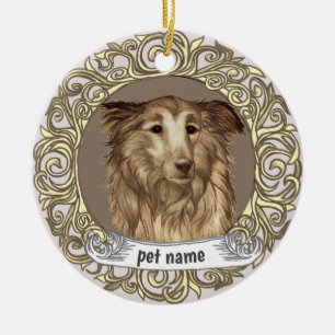 Collie Gedenk Schmuck Keramik Ornament