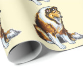 collie geschenkpapier (Rolleneckpunkt)