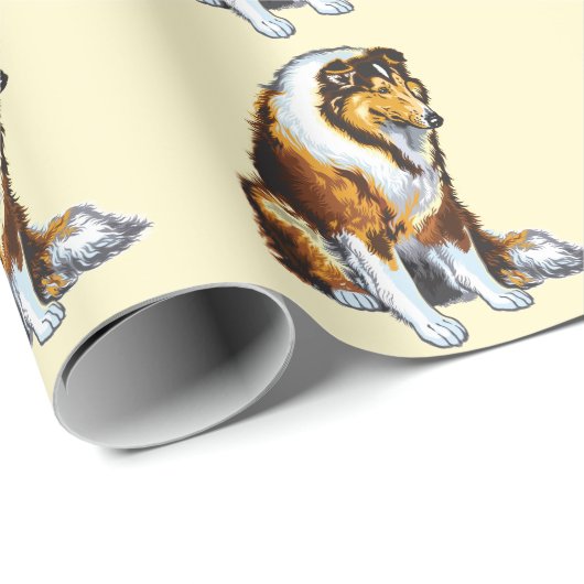 collie geschenkpapier (Rolleneckpunkt)
