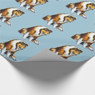 collie geschenkpapier
