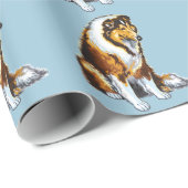 Collie Geschenkpapier (Rolleneckpunkt)