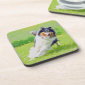 Collie Getränkeuntersetzer (Linke Seite)
