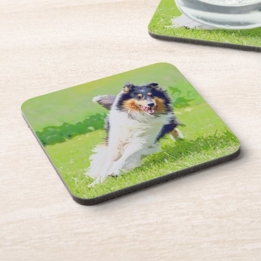 Collie Getränkeuntersetzer (Linke Seite)