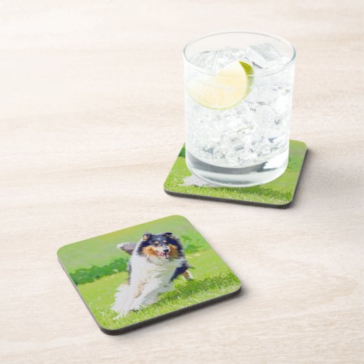Collie Getränkeuntersetzer (Rechte Seite)