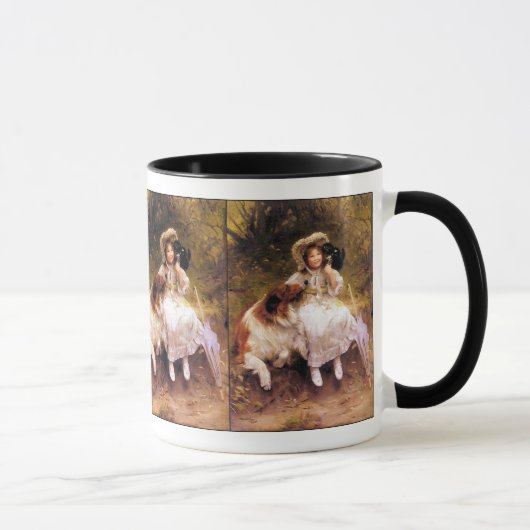 Collie, Girl und Cat Tasse (Rechts)