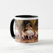 Collie, Girl und Cat Tasse (Vorderseite Links)