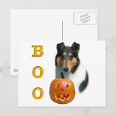 Collie (glatt) Boo Postkarte (Vorne/Hinten)