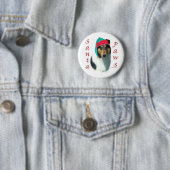 Collie (glatt) Santa Paws Button (Beispiel)