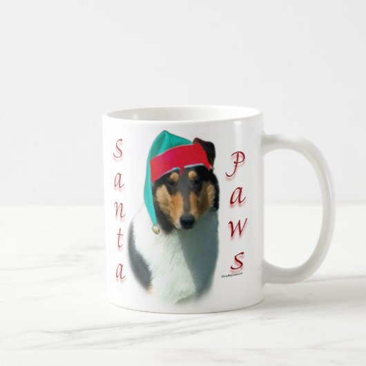 Collie (glatt) Santa Paws Kaffeetasse (Rechts)