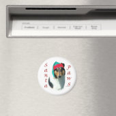 Collie (glatt) Santa Paws Magnet (In Situ (Geschirrspüler))