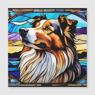 Collie-Hartglas-Aussehen Magnetkarte