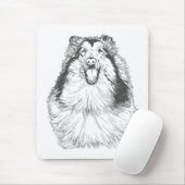 Collie Head Studies Art Mousepad (Mit Mouse)