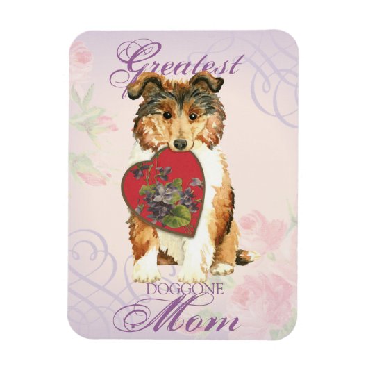 Collie Heart Mama Magnet (Vertikal)