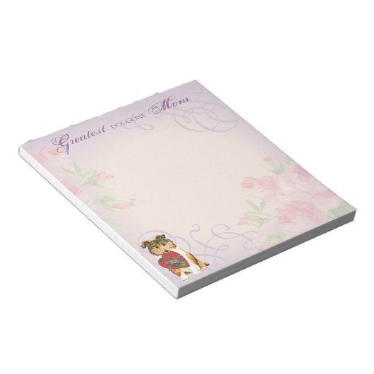 Collie Heart Mama Notizblock (angewinkelt)