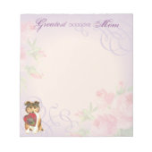 Collie Heart Mama Notizblock (Vorderseite)