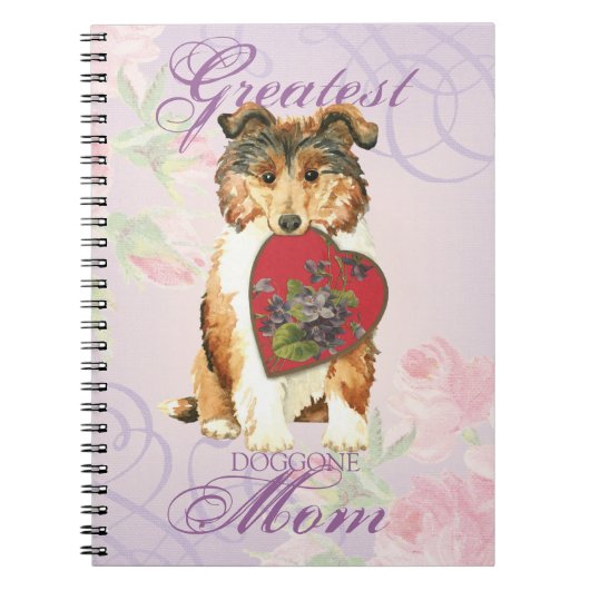 Collie Heart Mama Notizblock (Vorderseite)