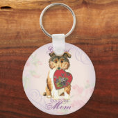 Collie Heart Mama Schlüsselanhänger (Vorderseite)