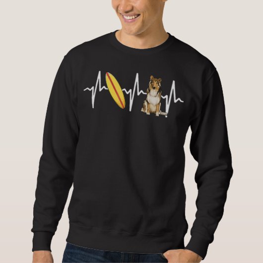 Collie Heartbeat Dog Sweatshirt (Vorderseite)
